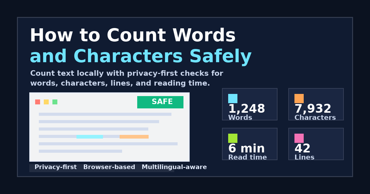 How to Count Words and Characters Safely in the Browser