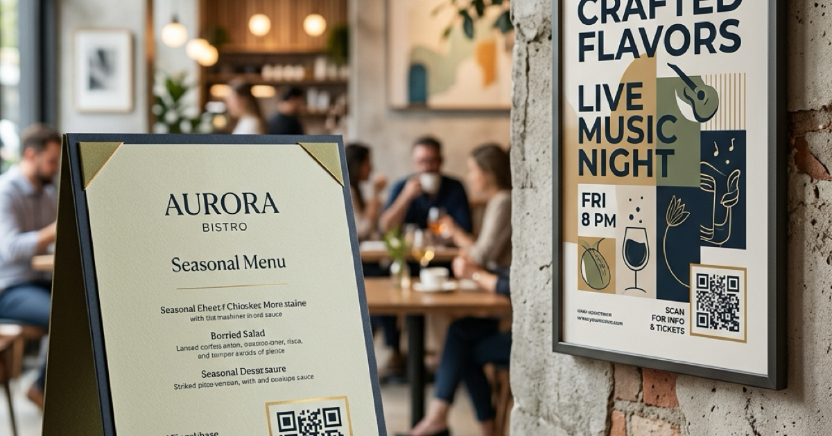 如何为菜单和海报制作二维码：完整指南