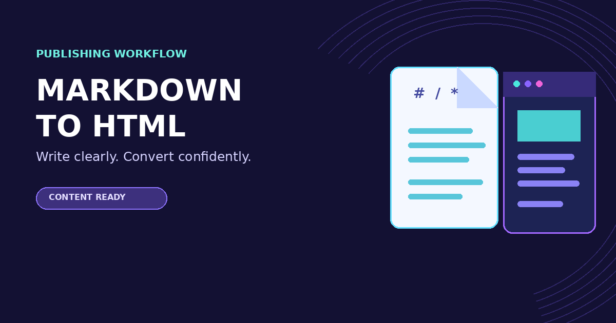Markdown to HTML: A Clean Workflow for Publishing Content