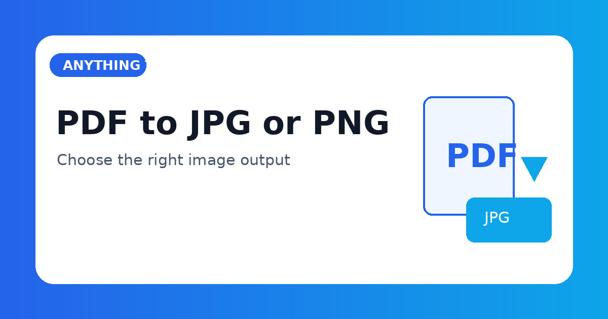 PDF to JPG or PNG Online: Which Output Format Should You Choose?