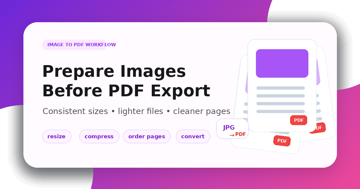 如何在匯出 PDF 前準備圖片